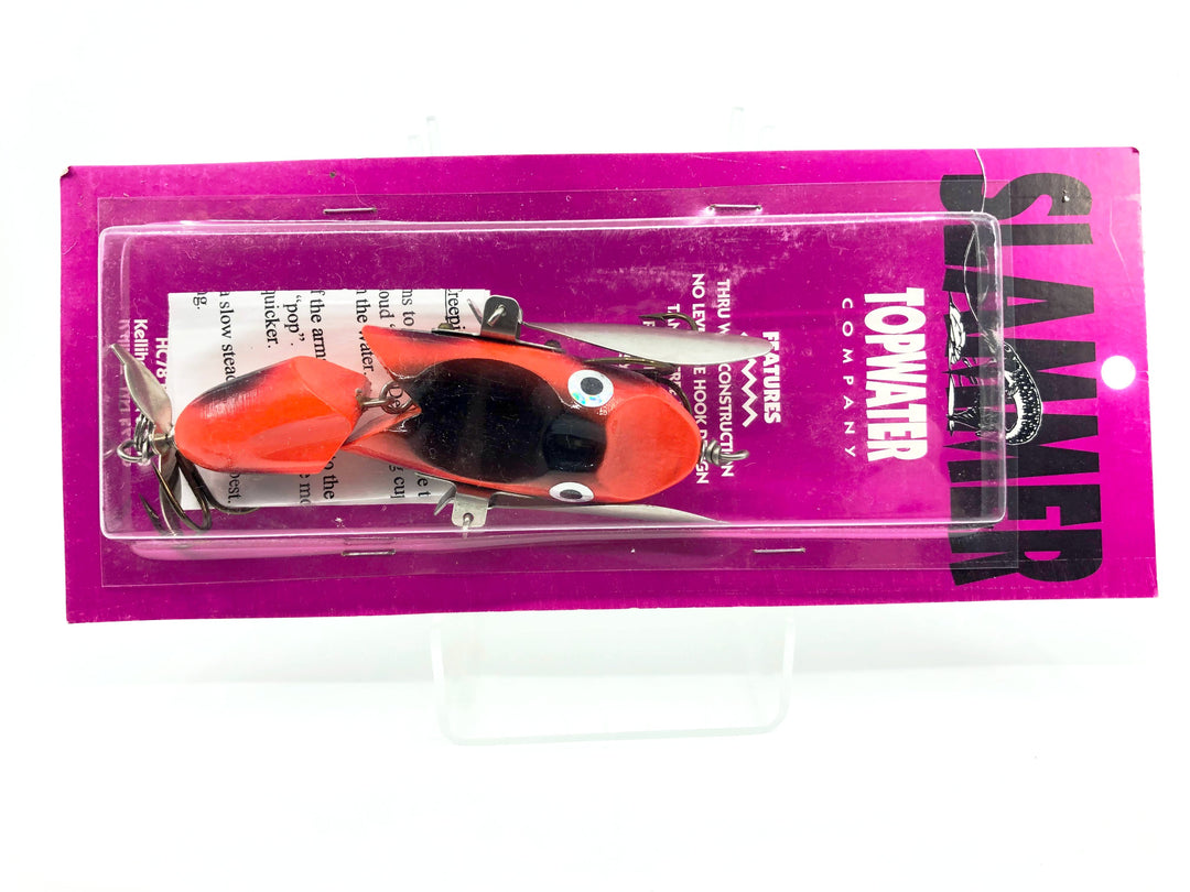Slammer Jointed Creepin' Tom Topwater Musky Lure in Orange Color New on Card Old Stock