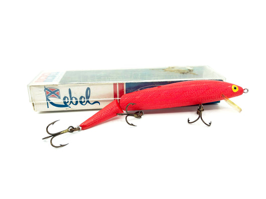 Vintage Rebel Jointed Minnow J-299 Solid Red Color with Box – My