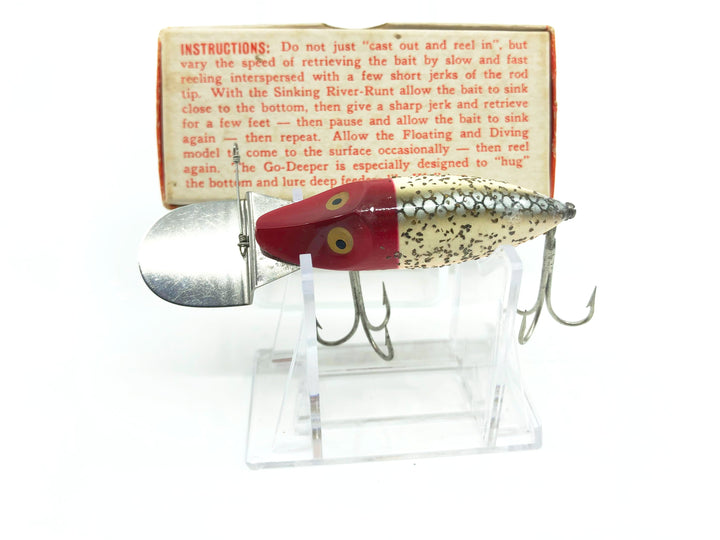Heddon Go Deeper River Runt D9110RHF Red Head Flitter Color with Box