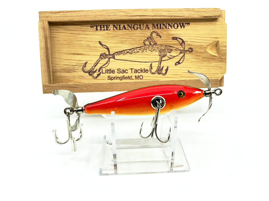 Little Sac Bait Company Niangua Minnow Rainbow Color Signed Wooden Box