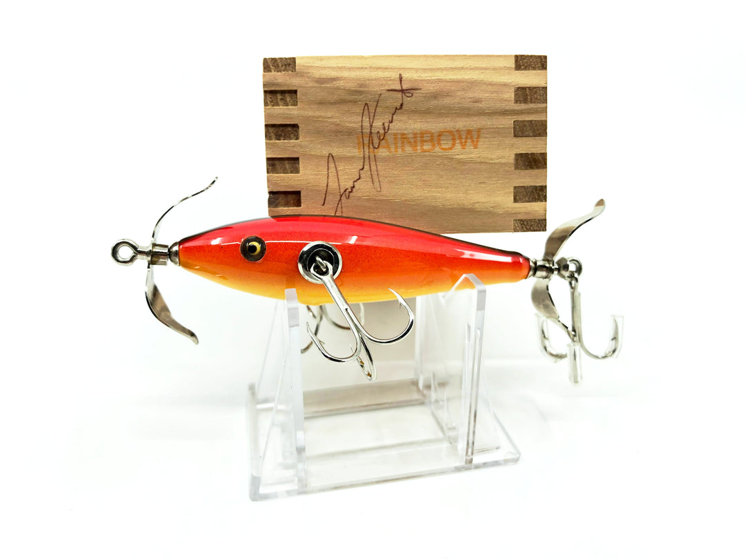 Little Sac Bait Company Niangua Minnow Rainbow Color Signed Wooden Box