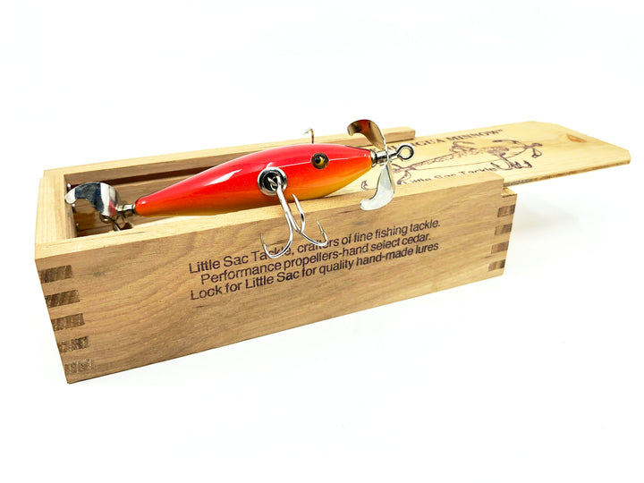 Little Sac Bait Company Niangua Minnow Rainbow Color Signed Wooden Box