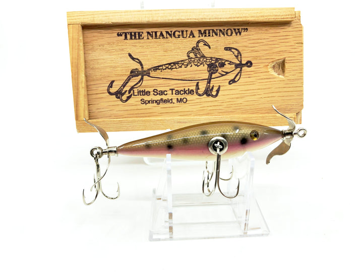 Little Sac Bait Company Niangua Minnow Rainbow Trout Color Signed Wooden Box