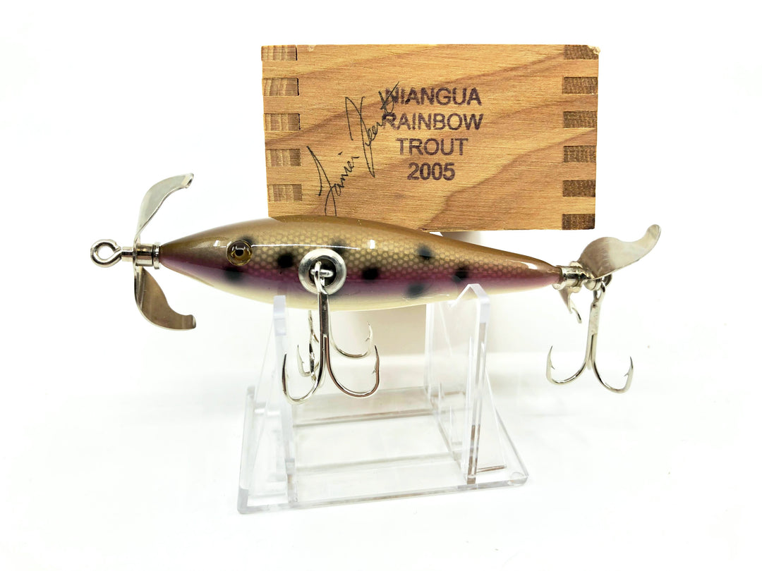 Little Sac Bait Company Niangua Minnow Rainbow Trout Color Signed Wooden Box