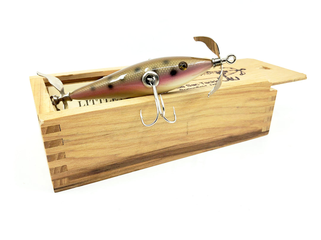 Little Sac Bait Company Niangua Minnow Rainbow Trout Color Signed Wooden Box