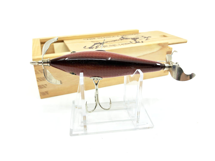 Little Sac Bait Company Niangua Minnow Red Scale Color Signed Wooden Box