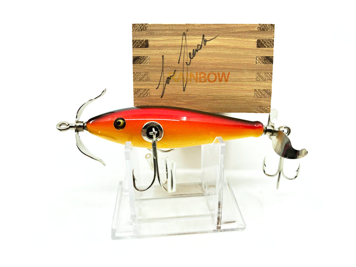 Little Sac Bait Company Niangua Minnow Rainbow Color Signed Wooden Box