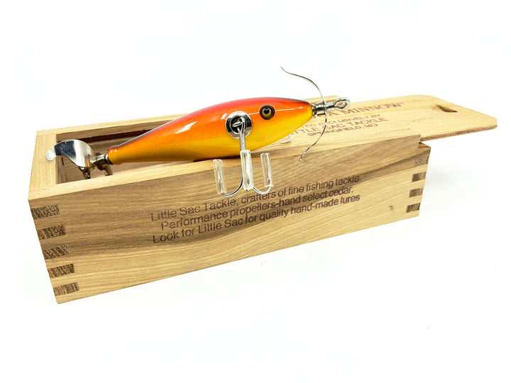 Little Sac Bait Company Niangua Minnow Rainbow Color Signed Wooden Box