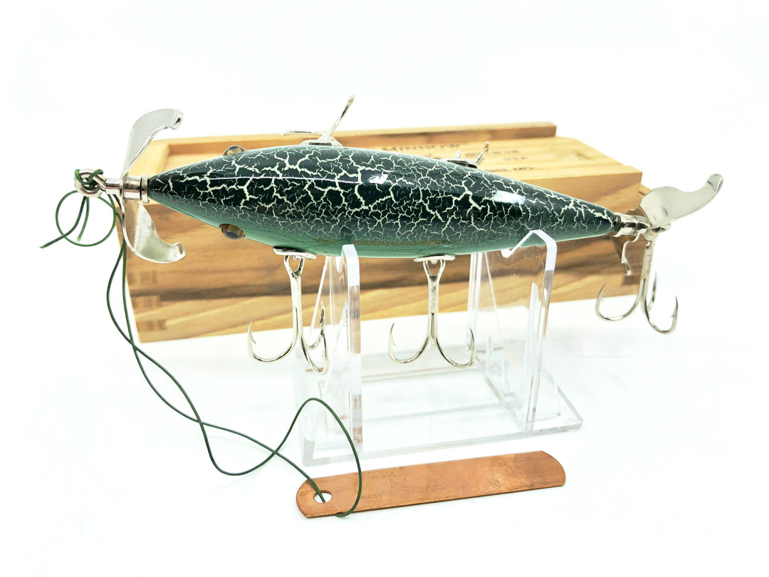 Little Sac Bait Company Meramec Minnow Green Crackleback Color Signed Wooden Box 38/74 2004