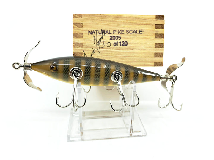 Little Sac Bait Company Meramec Minnow Natural Pike Scale Color Signed Wooden Box 30/120 2005