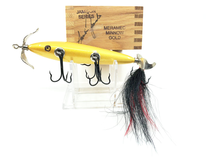 Little Sac Bait Company Meramec Minnow Jamison Series Gold Color Signed Wooden Box 21/100 2002