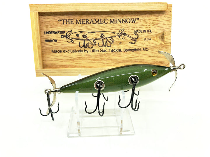 Little Sac Bait Company Meramec Minnow Green Scale Color Signed Wooden Box 53/120 2005