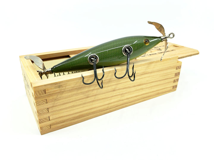 Little Sac Bait Company Meramec Minnow Green Scale Color Signed Wooden Box 53/120 2005
