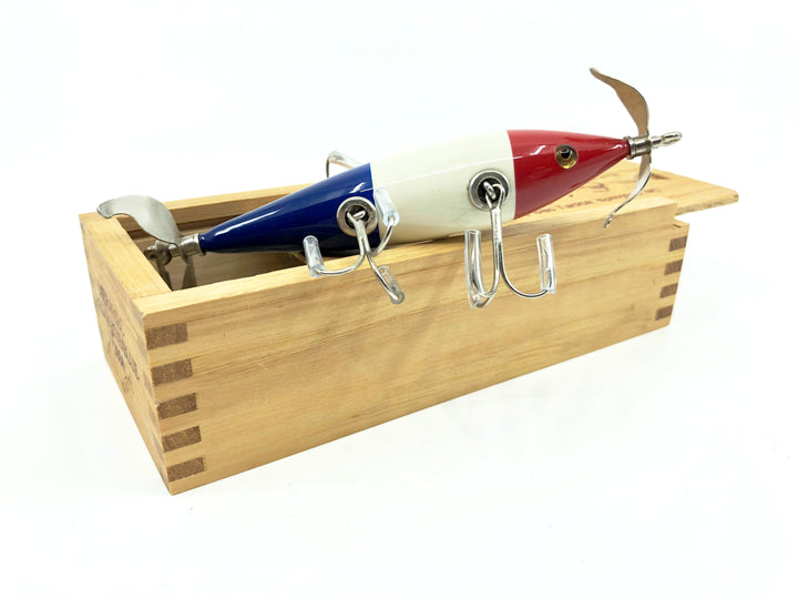 Little Sac Bait Company Meramec Minnow Red/White/Blue Color Signed Wooden Box 65/74 2004