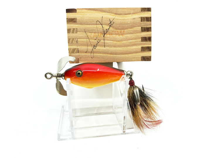 Little Sac Bait Company Little Osage Minnow Rainbow Color Signed Wooden Box