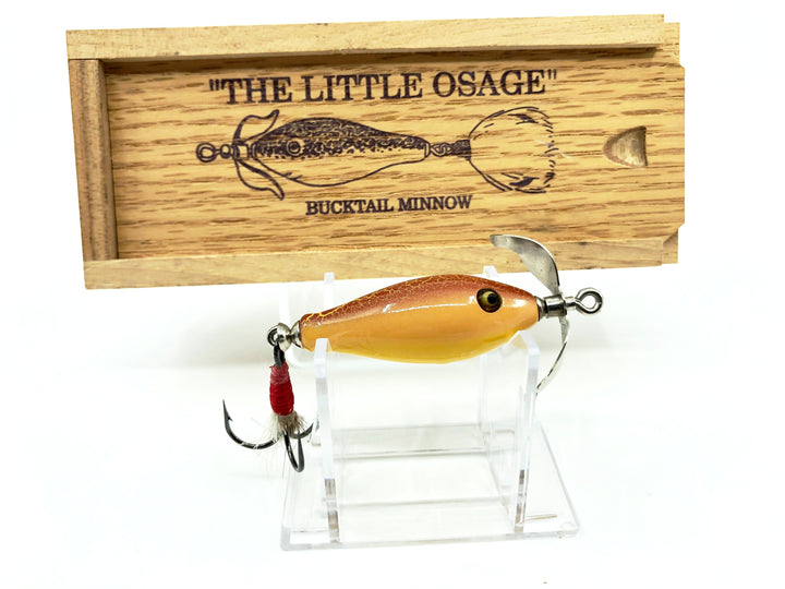 Little Sac Bait Company Little Osage Minnow Brown Crackleback Color Signed Wooden Box