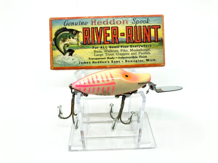 Heddon Go Deeper Midget River Runt D-9010-SR-XRW Spook Ray Red White (Pink Shore) Color with Box