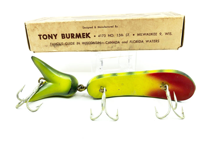 Tony Burmek Top Secret Musky Lure Yellow Rib Color with Box