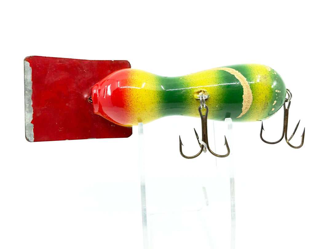 Len Hartman Musky Bug in Green and Yellow Color Wooden w/wear