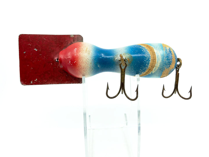 Len Hartman Musky Bug in Blue and White Color Wooden w/wear