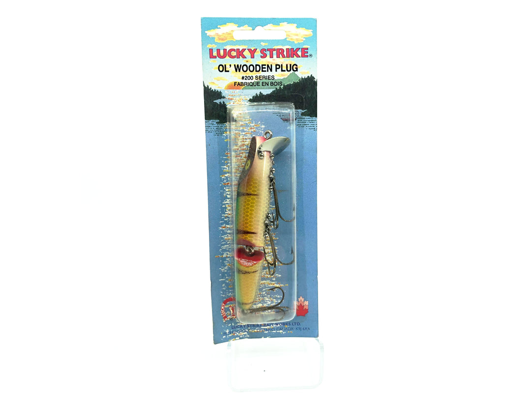 Lucky Strike Jointed Pikie Green Perch Color Old Stock New on Card