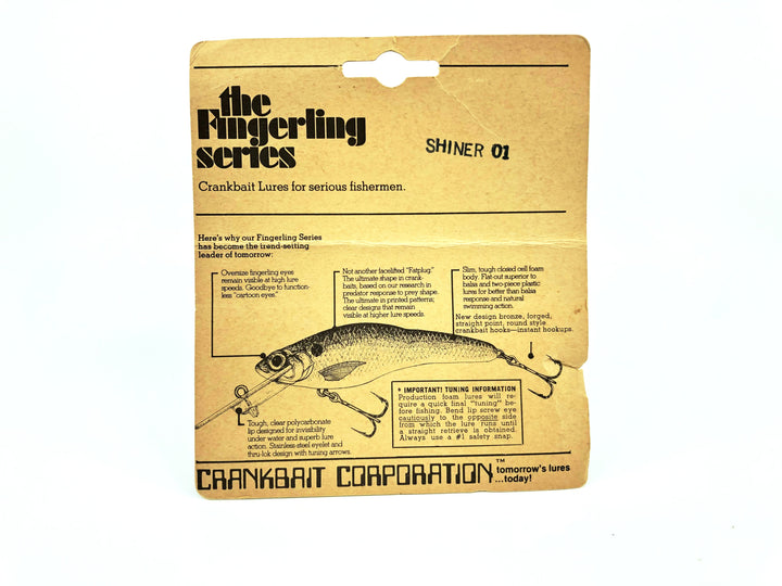 Crankbait Corp Fingerling Shiner Color 01 Card Old Stock