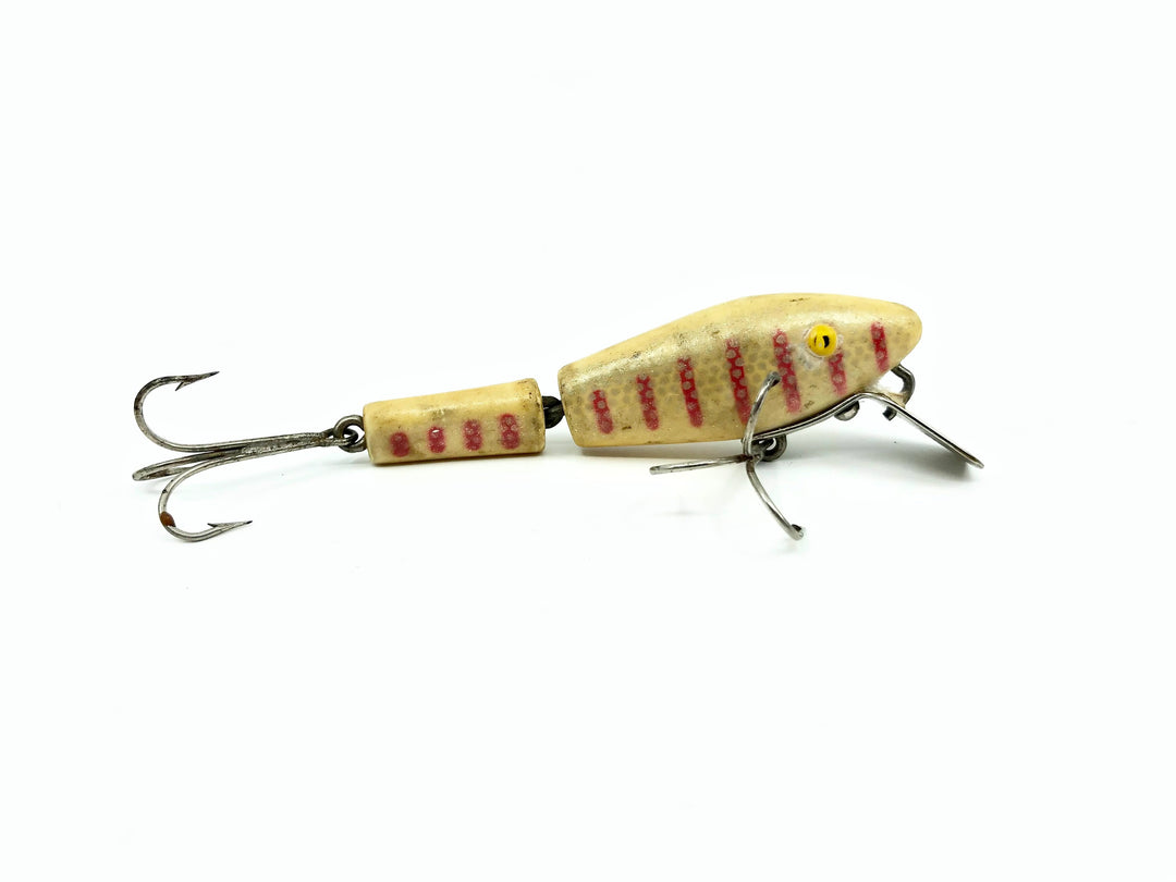 L & S Bass Master 15 White with Red Bars Color Opaque Eyes