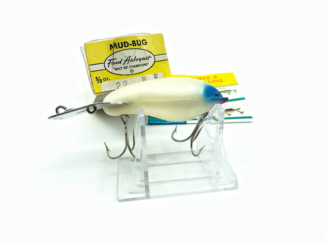 Arbogast Mud Bug White with Blue Eye BE Color with Box