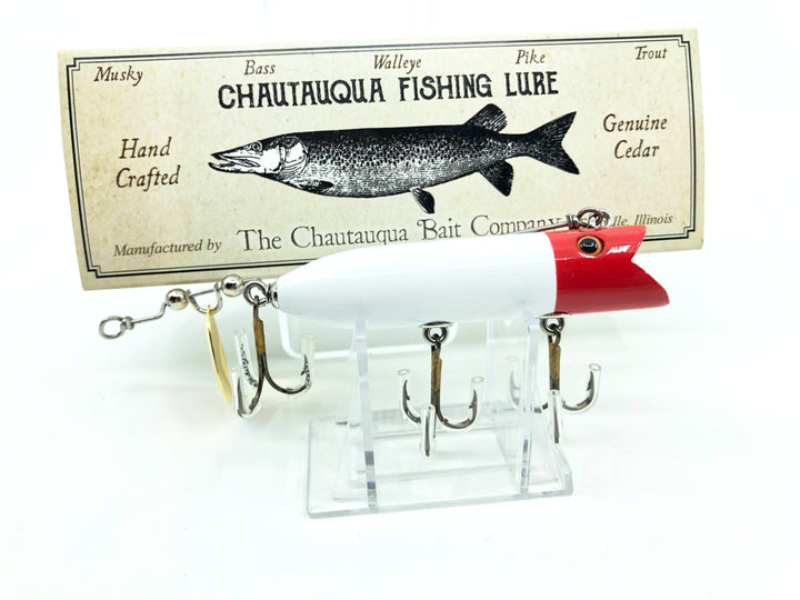 Chautauqua Special Order Wooden Castrolla Minnow in Red and White Color