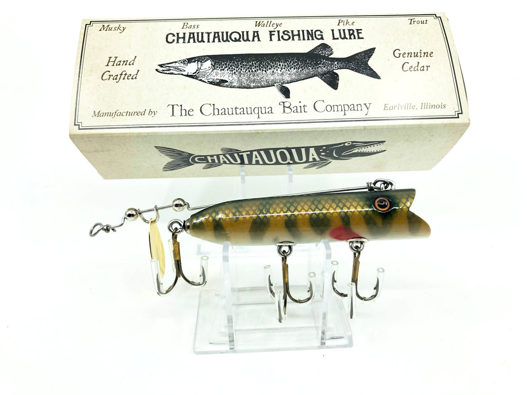 Chautauqua Special Order Wooden Castrolla Minnow in Tiger Musky Color