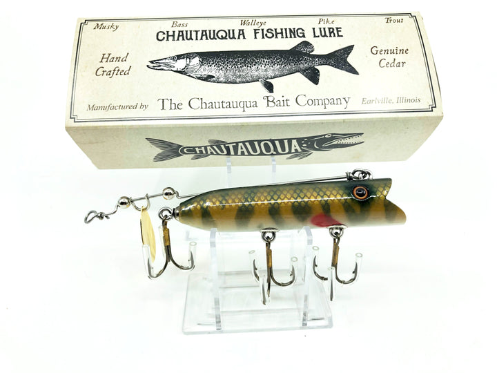 Chautauqua Special Order Wooden Castrolla Minnow in Tiger Musky Color