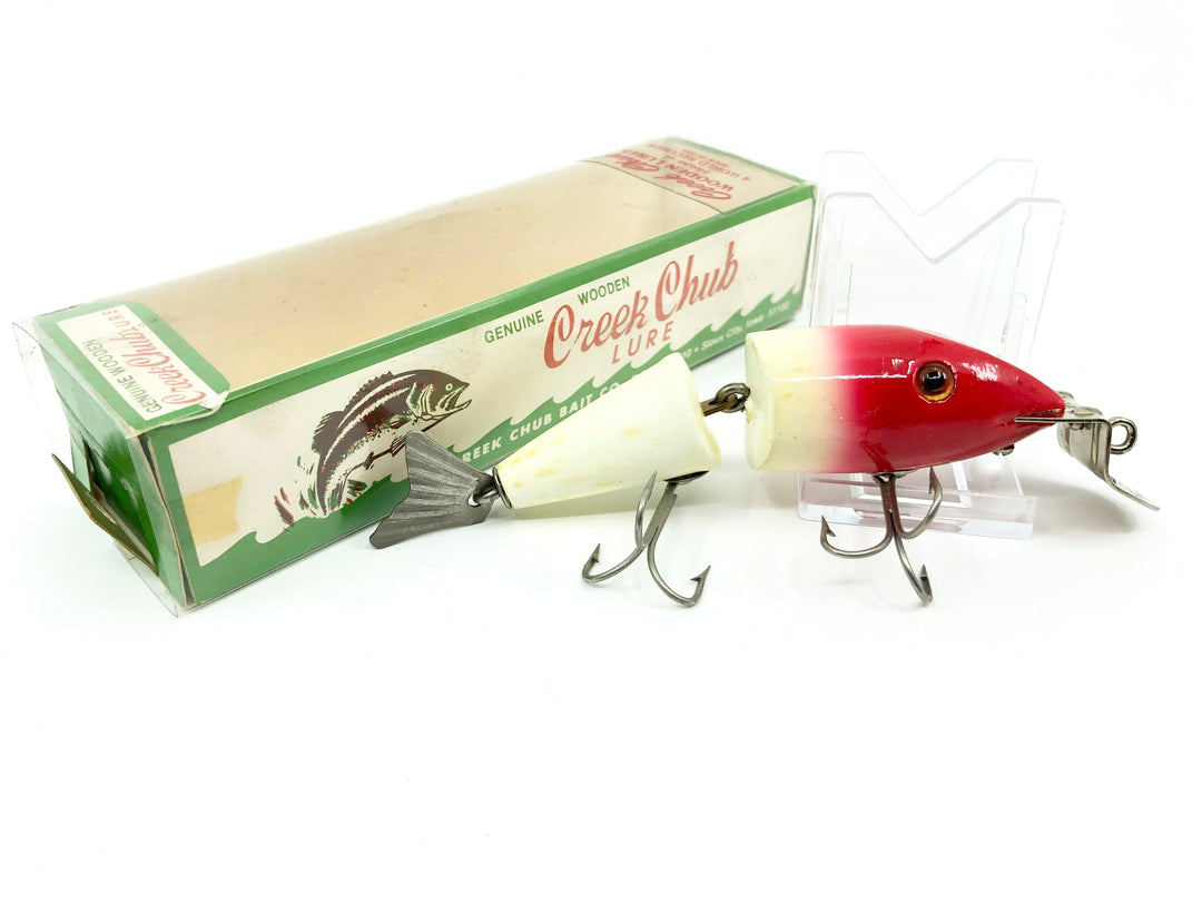 Vintage Creek Chub Wiggle Fish Red and White RW Color with Box
