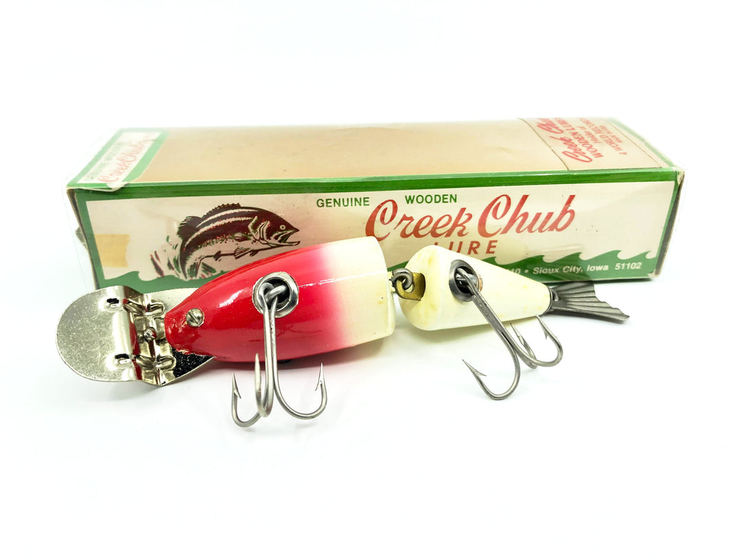Vintage Creek Chub Wiggle Fish Red and White RW Color with Box