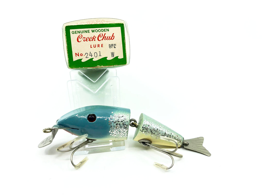 Vintage Creek Chub Wiggle Fish 2401 Blue Flash BFL Color with Box Tough