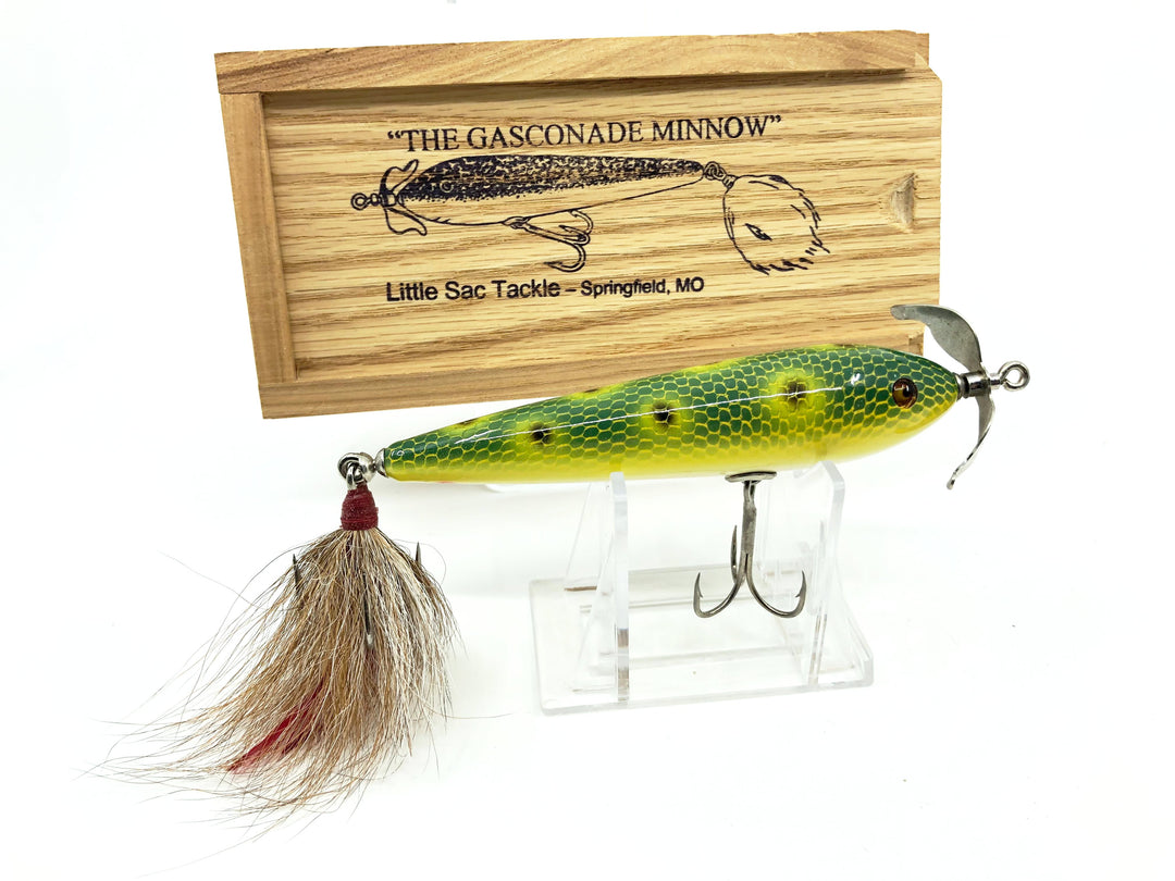 Little Sac Bait Company Gasconade Minnow Frog Scale 2003 Color Signed Wooden Box