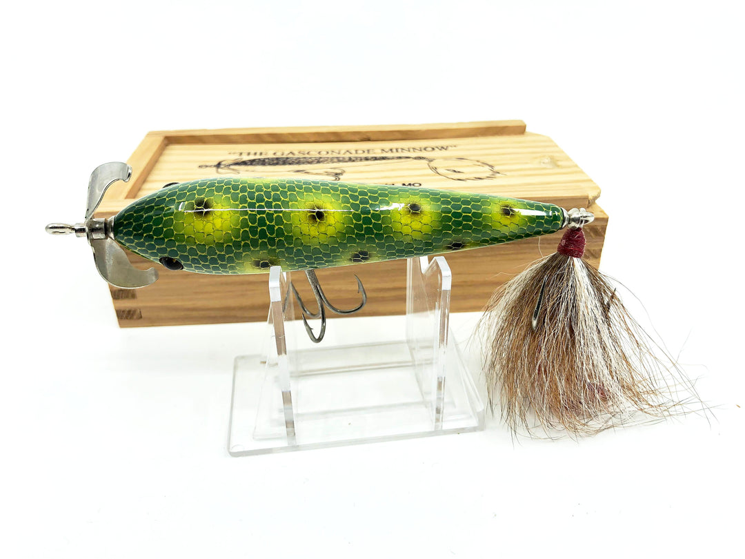 Little Sac Bait Company Gasconade Minnow Frog Scale 2003 Color Signed Wooden Box