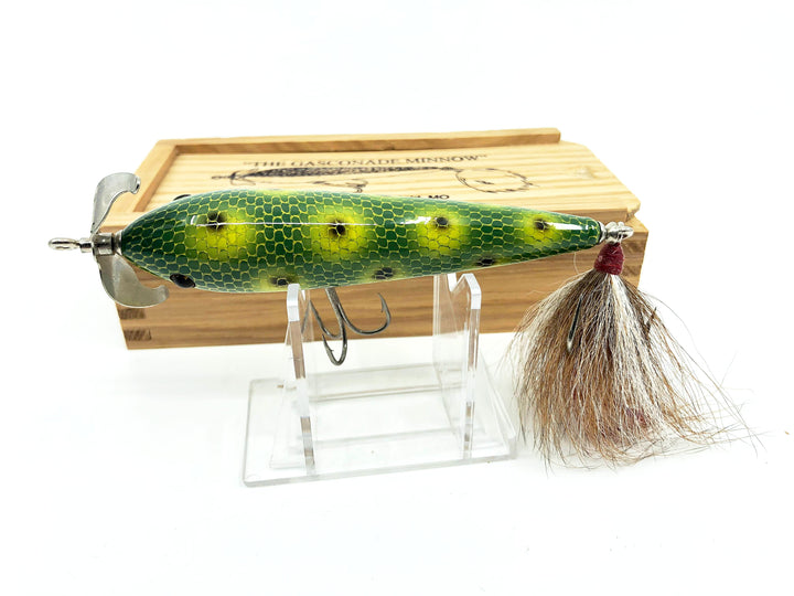 Little Sac Bait Company Gasconade Minnow Frog Scale 2003 Color Signed Wooden Box