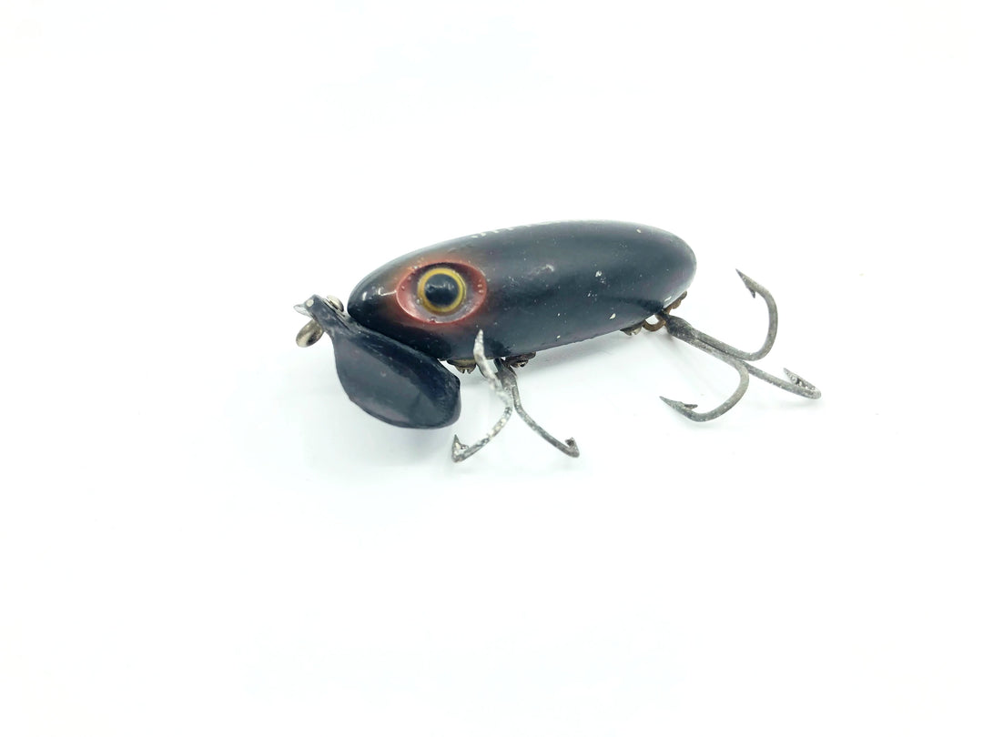 Arbogast Plastic Black Lip Jitterbug 1940's WWII Era Black Color