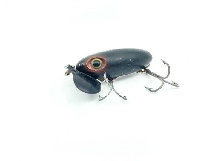 Arbogast Plastic Black Lip Jitterbug 1940's WWII Era Black Color