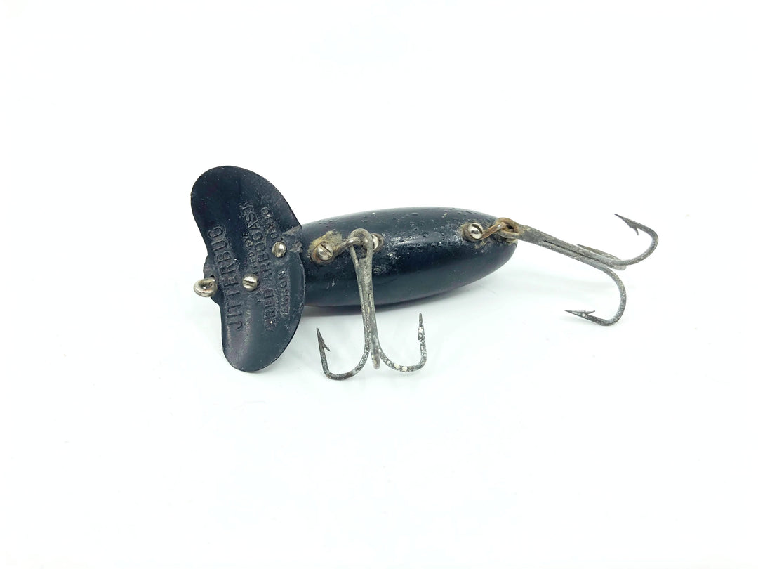 Arbogast Plastic Black Lip Jitterbug 1940's WWII Era Black Color