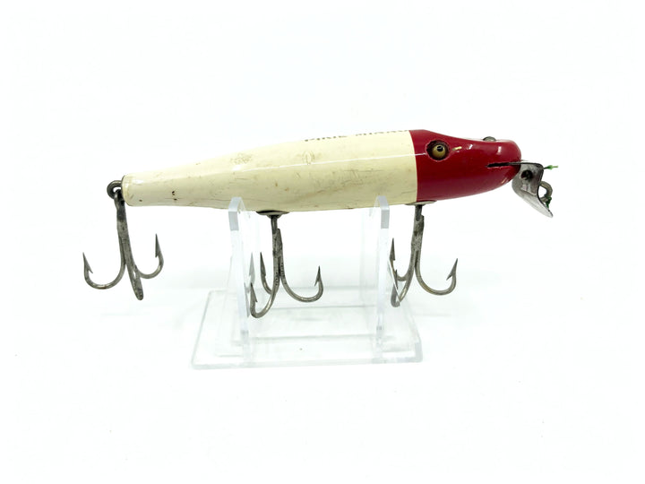 Creek Chub 700 Pikie Minnow in Red and White Color 702 - Vintage Wooden Version