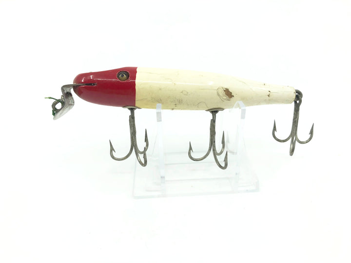Creek Chub 700 Pikie Minnow in Red and White Color 702 - Vintage Wooden Version