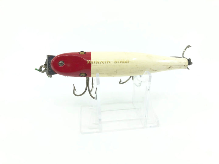 Creek Chub 700 Pikie Minnow in Red and White Color 702 - Vintage Wooden Version