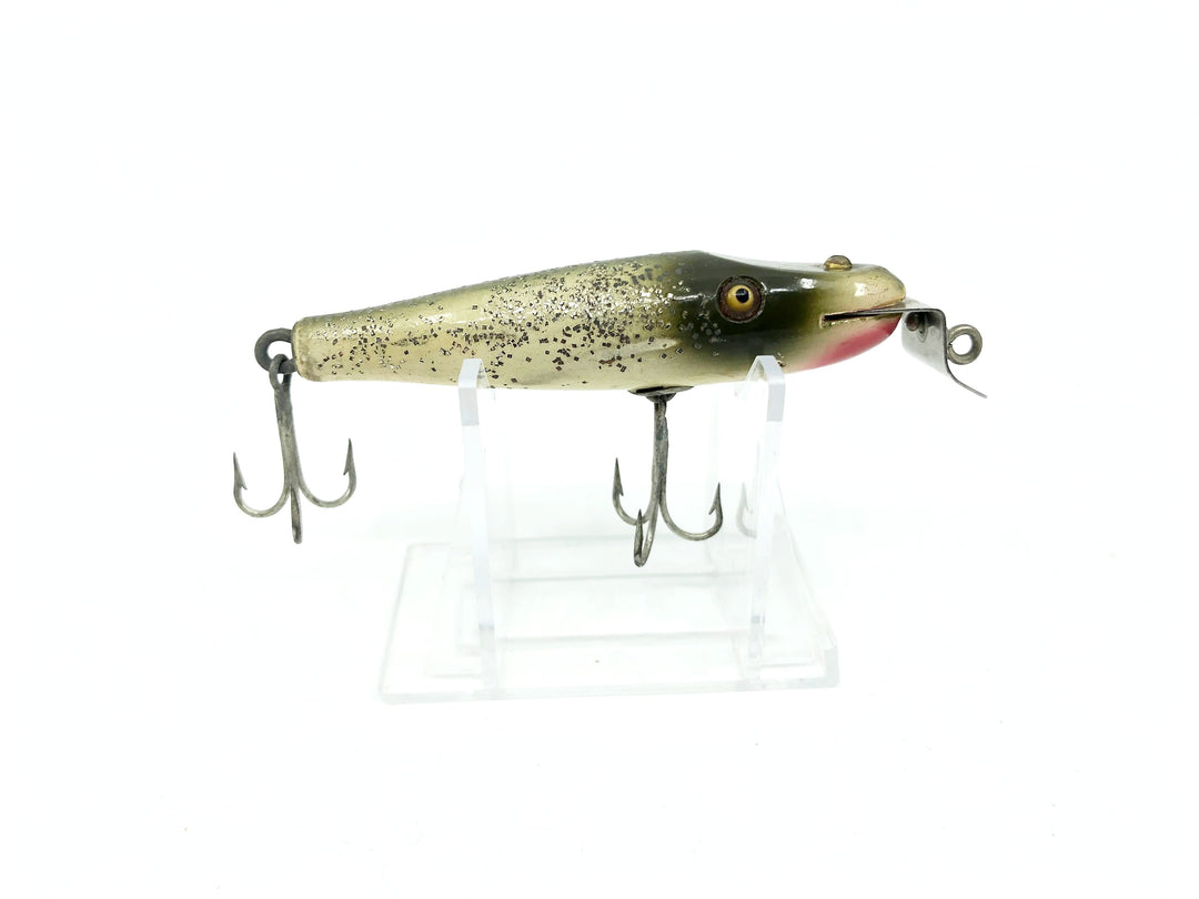 Creek Chub Baby Pikie 918 Silver Flash Color - Vintage Wooden Lure