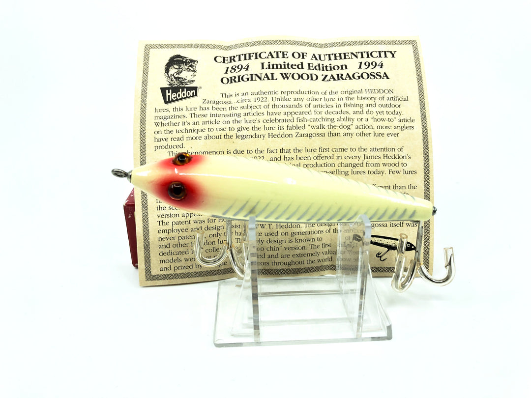 Heddon Centennial Edition Wood Zaragossa New in Box NO. X6500W-XRW Numbered!