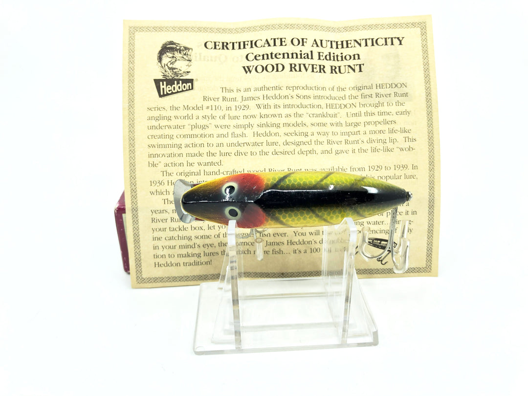 Heddon Centennial Edition Wood River Runt New in Box NO. 9400W-L Numbered!