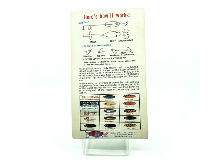 The Amazing Multi-Lure in Meenan Chub Color New on Card Novelty or Fish