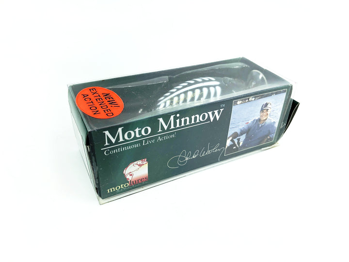 Moto Minnow Chuck Woolery Live Action Lure Black Shore Color with Box Novelty or Fish
