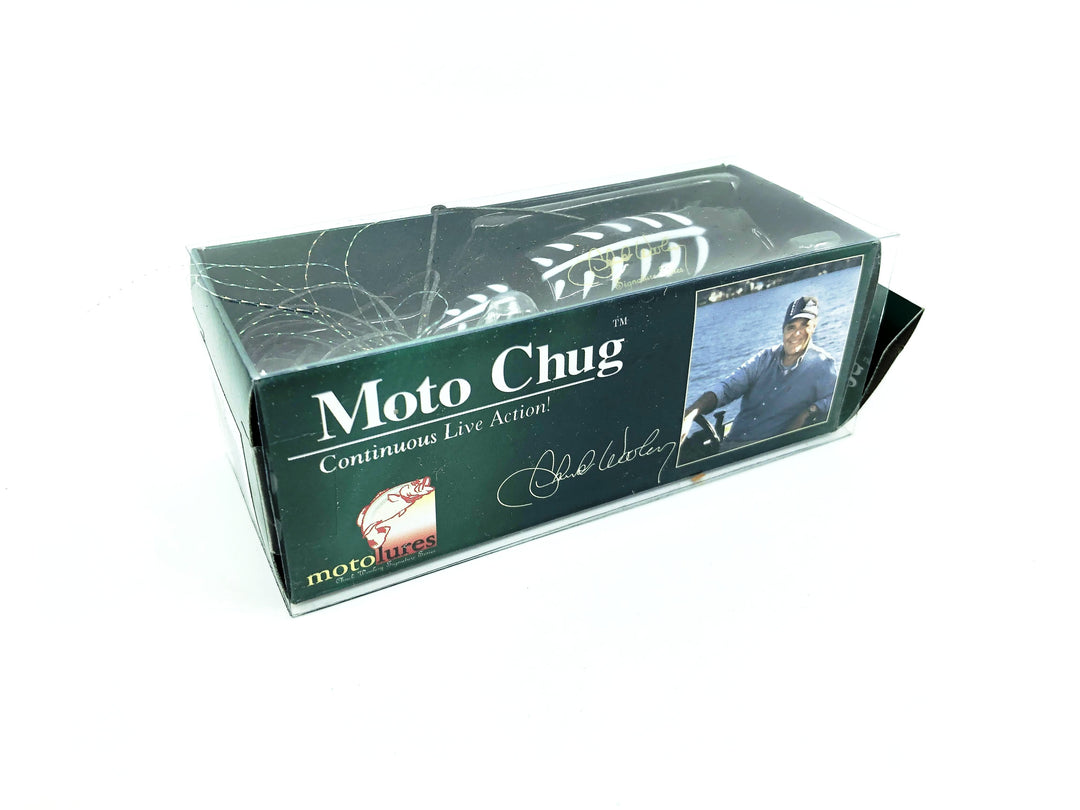 Moto Chug Chuck Woolery Live Action Lure Black Shore Color with Box Novelty or Fish