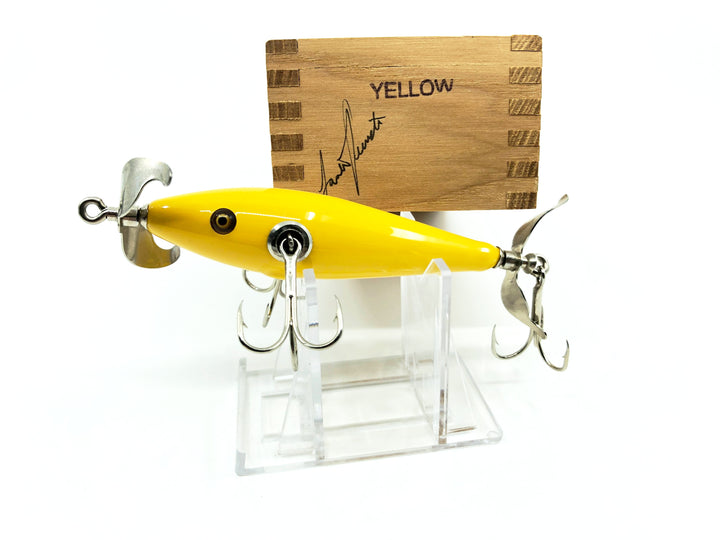 Little Sac Bait Company Niangua Minnow Yellow Color Signed Wooden Box